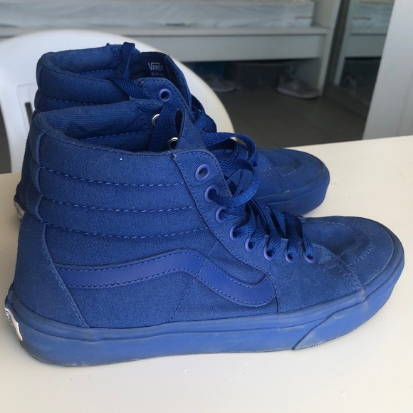 Vans Shoes - Blue Vans Sk8 Hi Unisex Men 6 Women 7.5